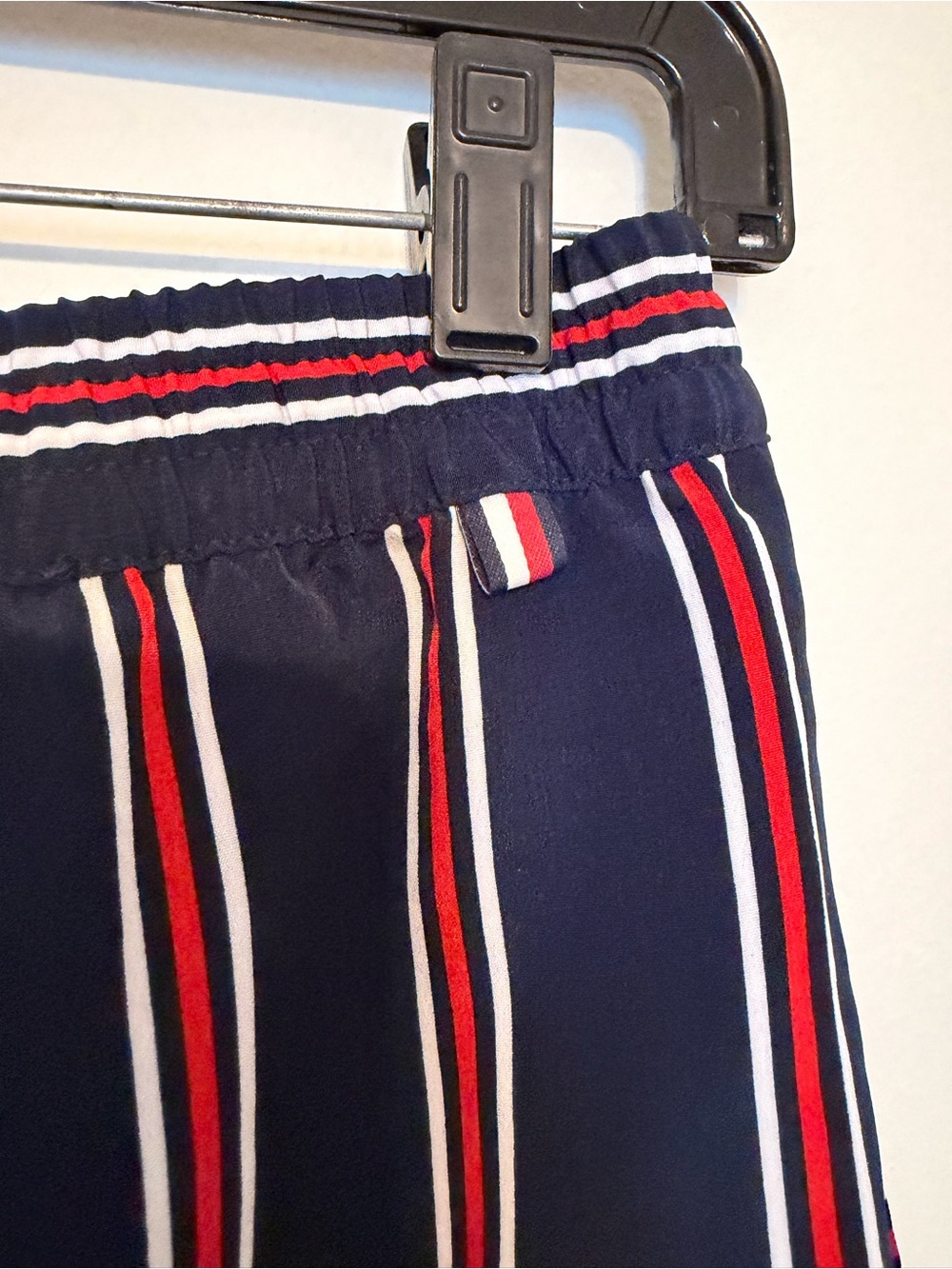 Tommy Hilfiger Woven Stripe Button-Front Midi Skirt - Navy/Red/white- NWT - Picture 4 of 6